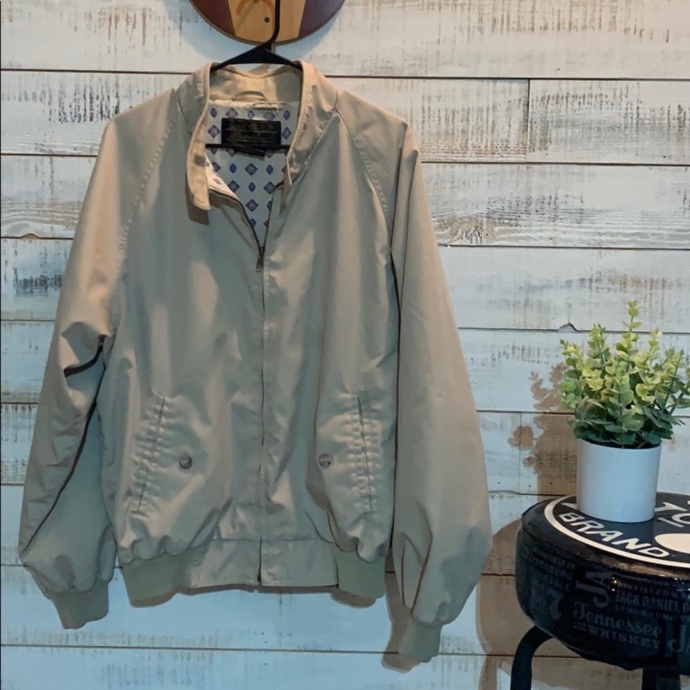 Vintage Eddie Bauer Cream Bomber Jacket